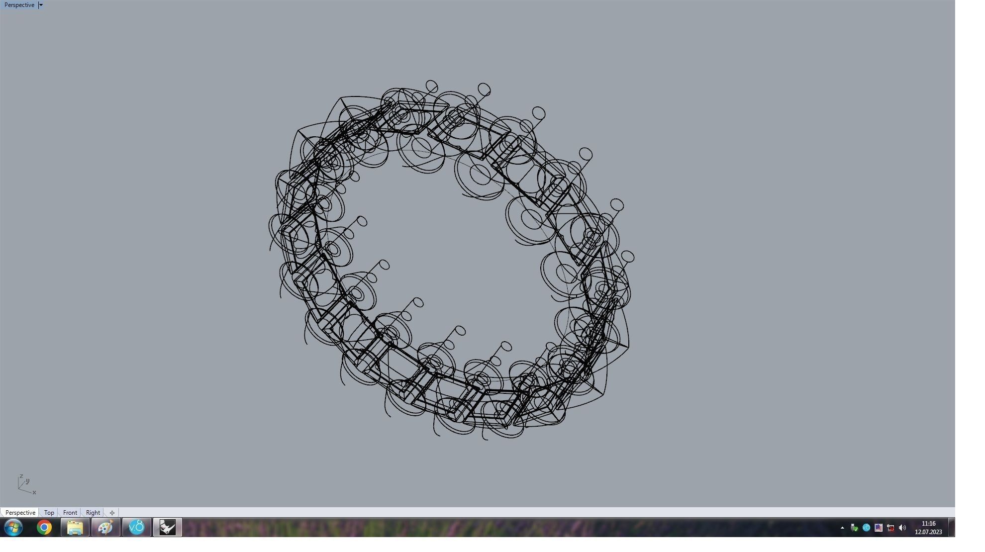 Clash  Ring  16 5mm  3d print model  3D print model_11