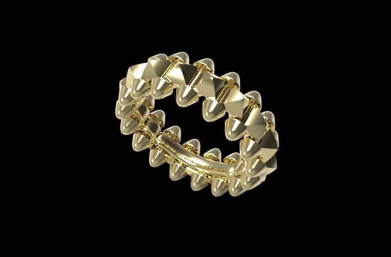 Clash  Ring  16 5mm  3d print model  3D print model_10