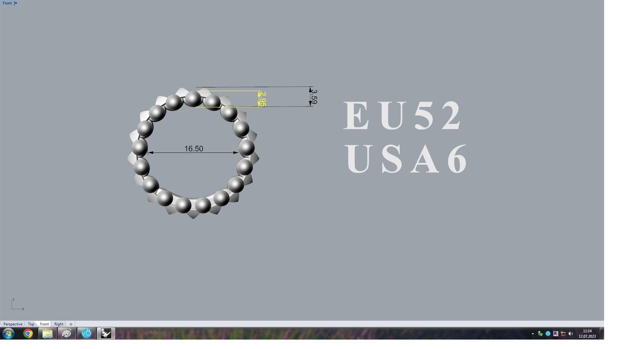 Clash  Ring  16 5mm  3d print model  3D print model_12