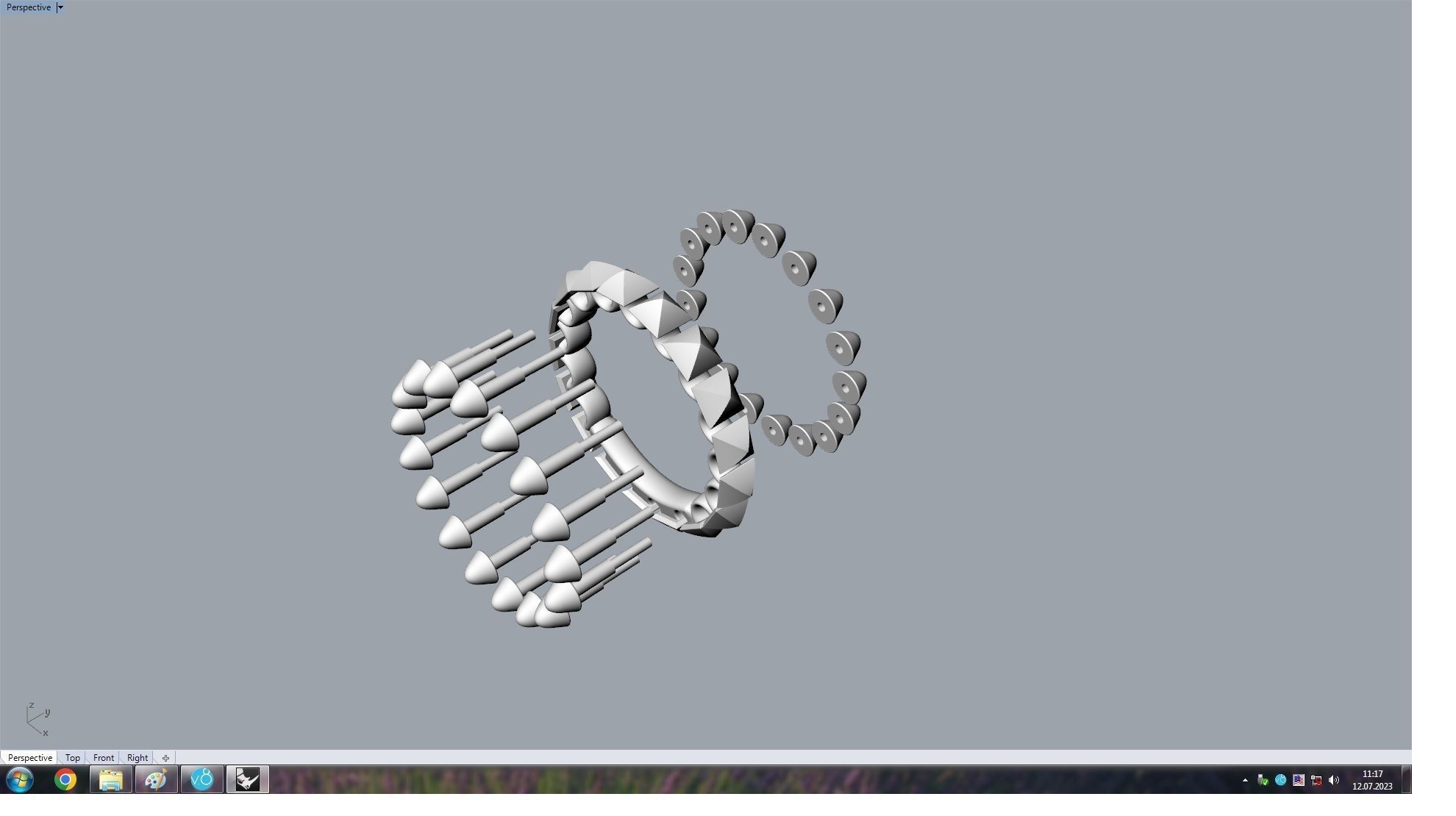 Clash  Ring  16 5mm  3d print model  3D print model_14