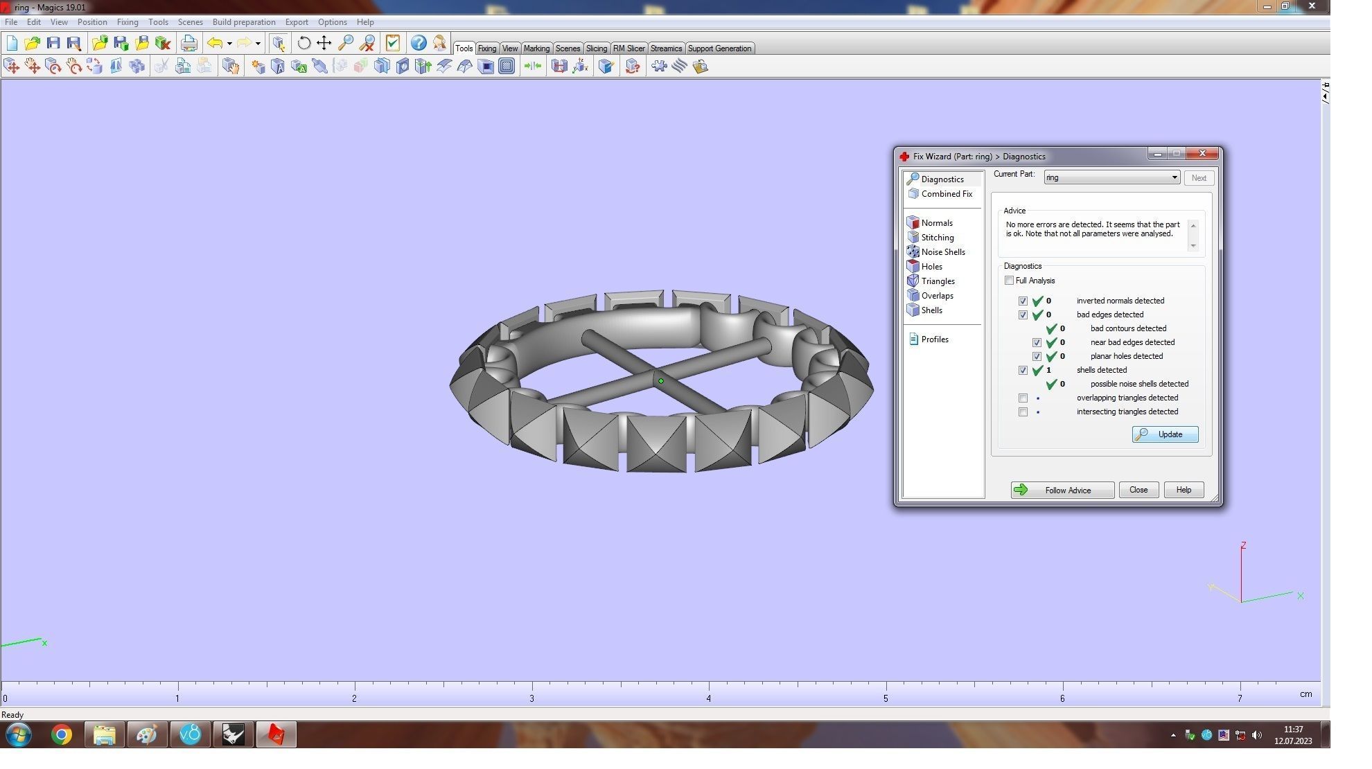 Clash  Ring  16 5mm  3d print model  3D print model_18