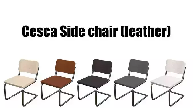 leather Cesca Side chair Low-poly 3D model