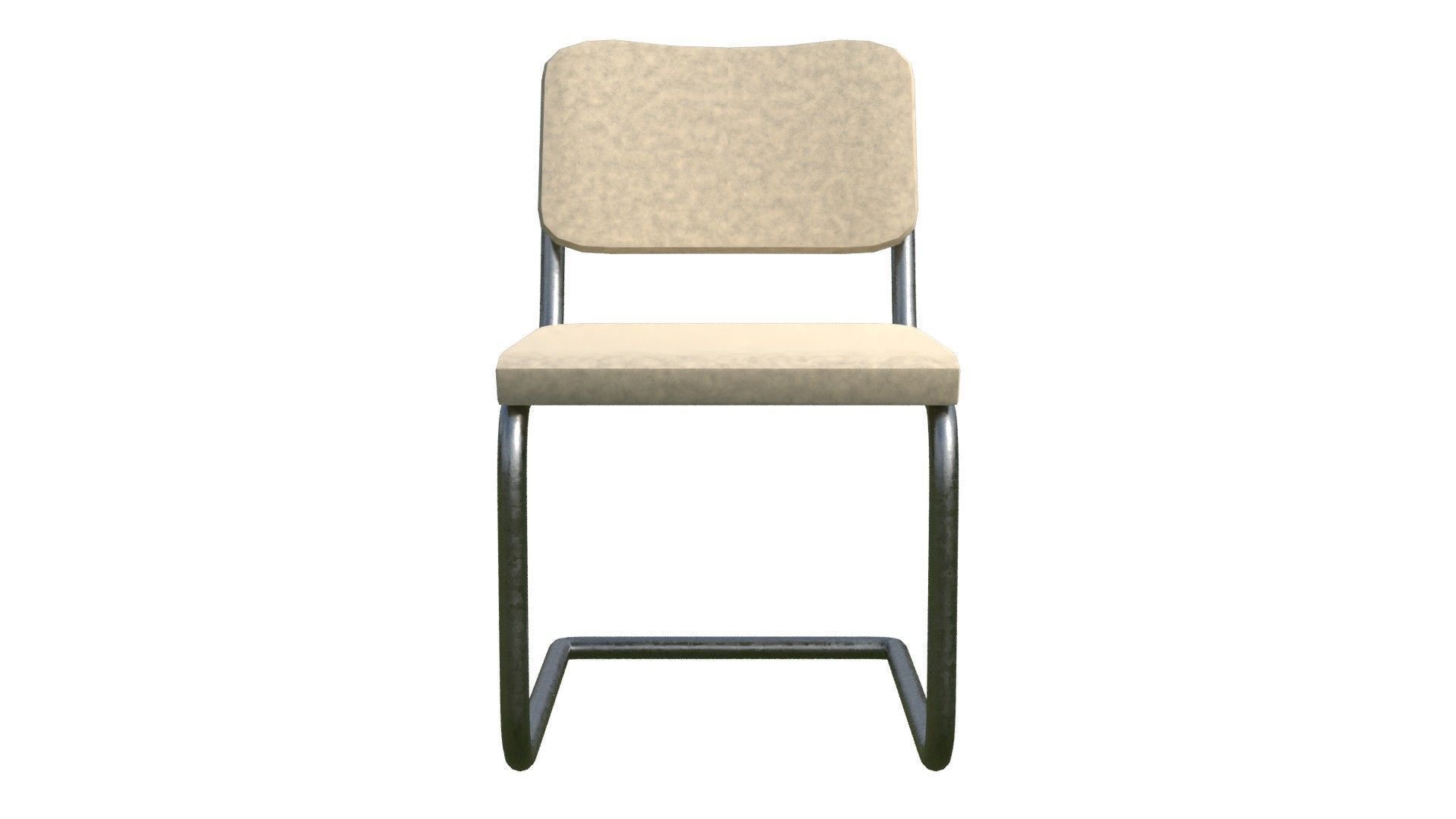 leather Cesca Side chair Low-poly 3D model_2