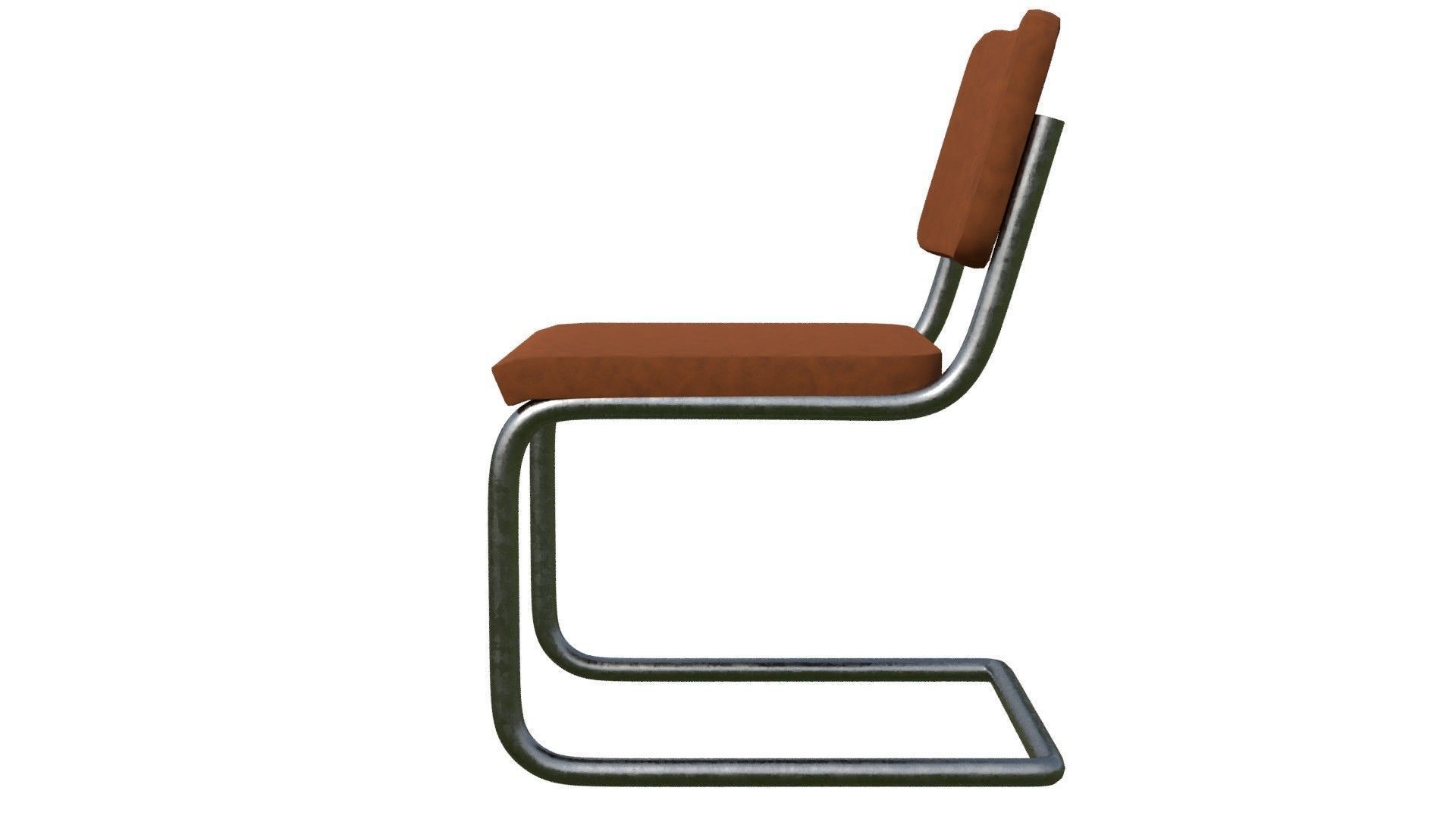 leather Cesca Side chair Low-poly 3D model_6