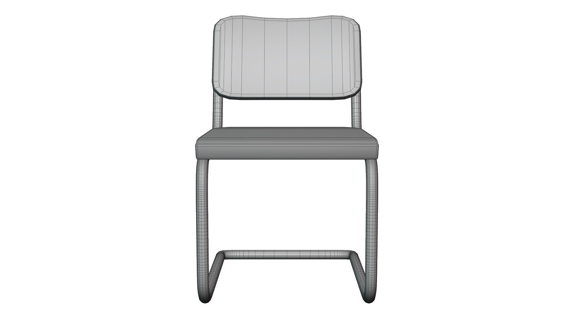 leather Cesca Side chair Low-poly 3D model_17