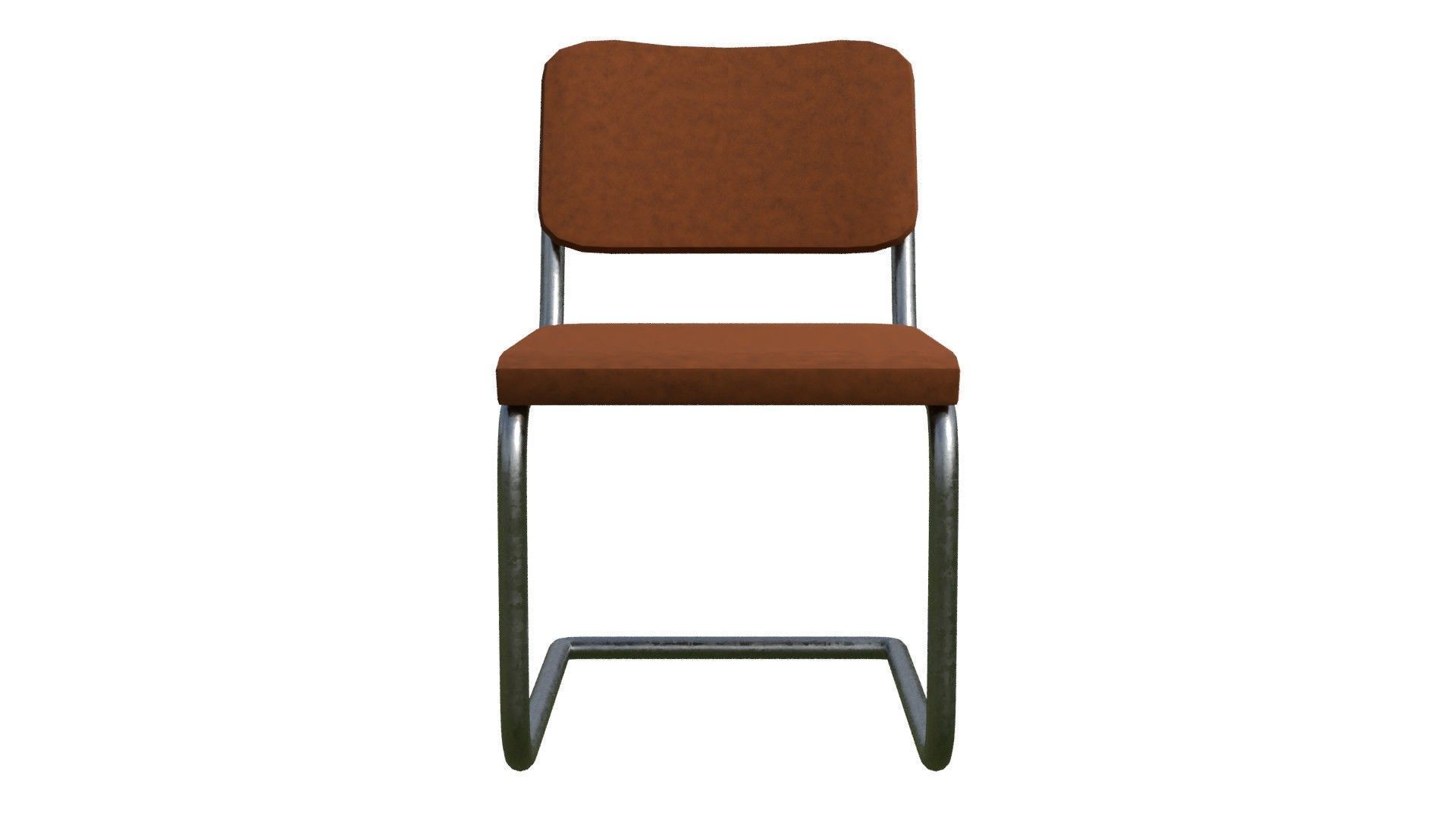 leather Cesca Side chair Low-poly 3D model_5