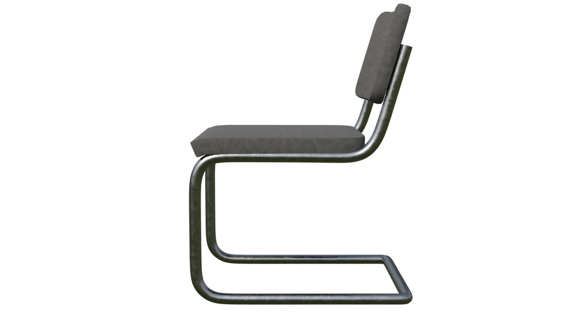 leather Cesca Side chair Low-poly 3D model_12