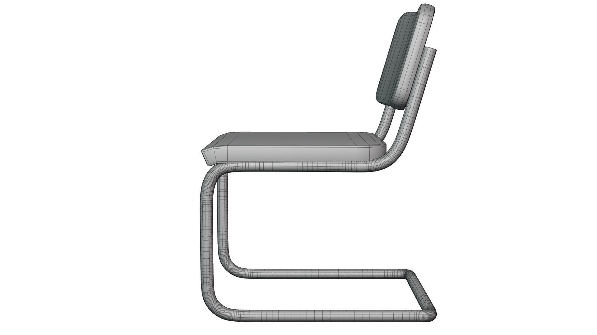 leather Cesca Side chair Low-poly 3D model_18