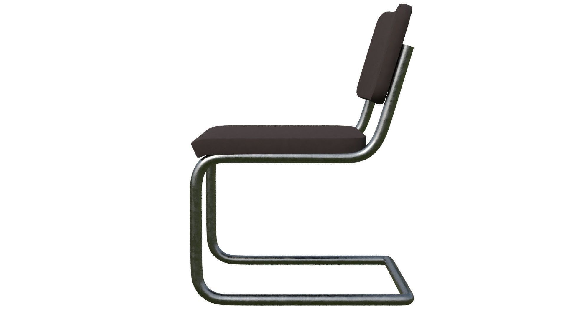 leather Cesca Side chair Low-poly 3D model_9