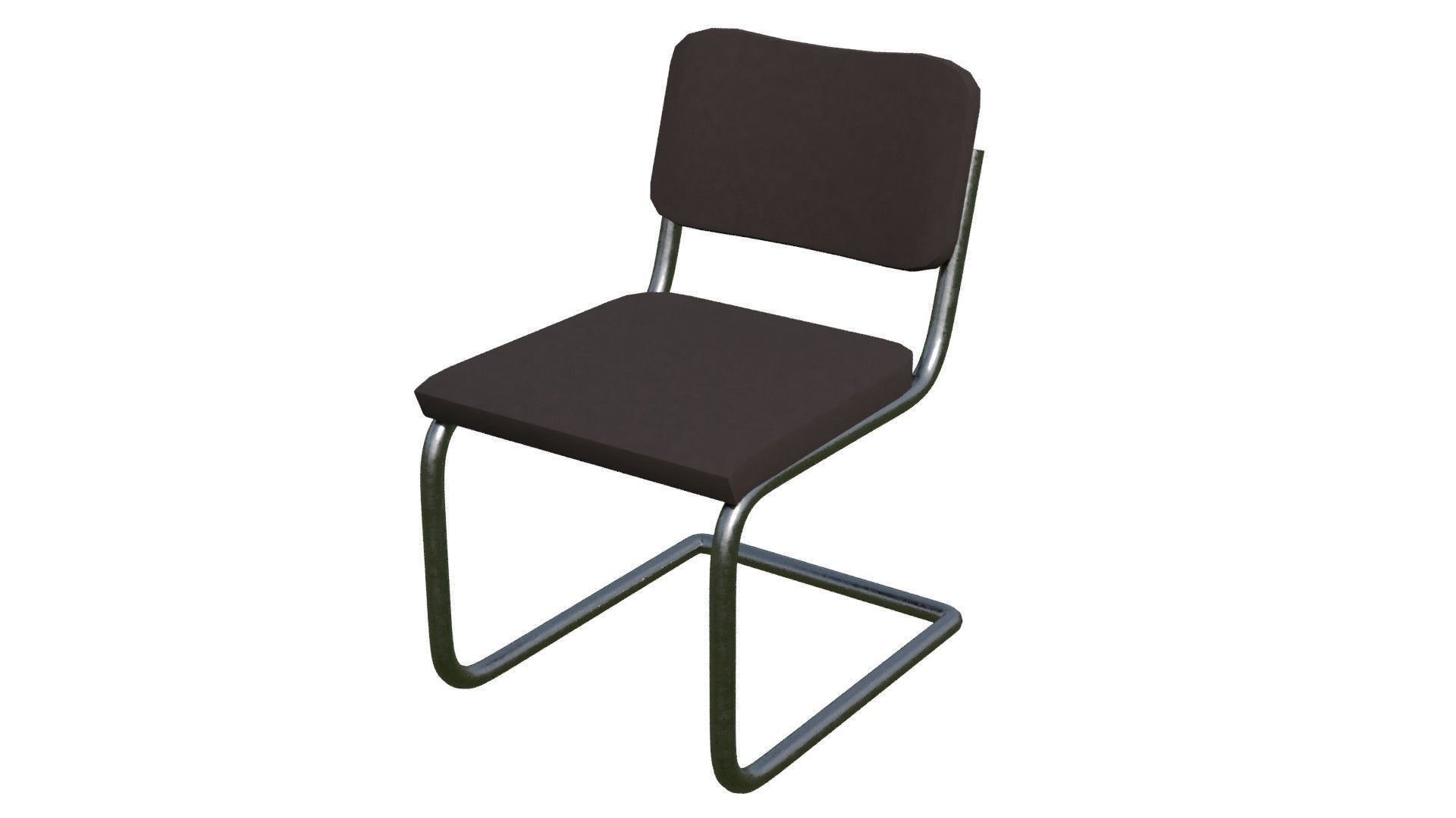 leather Cesca Side chair Low-poly 3D model_7