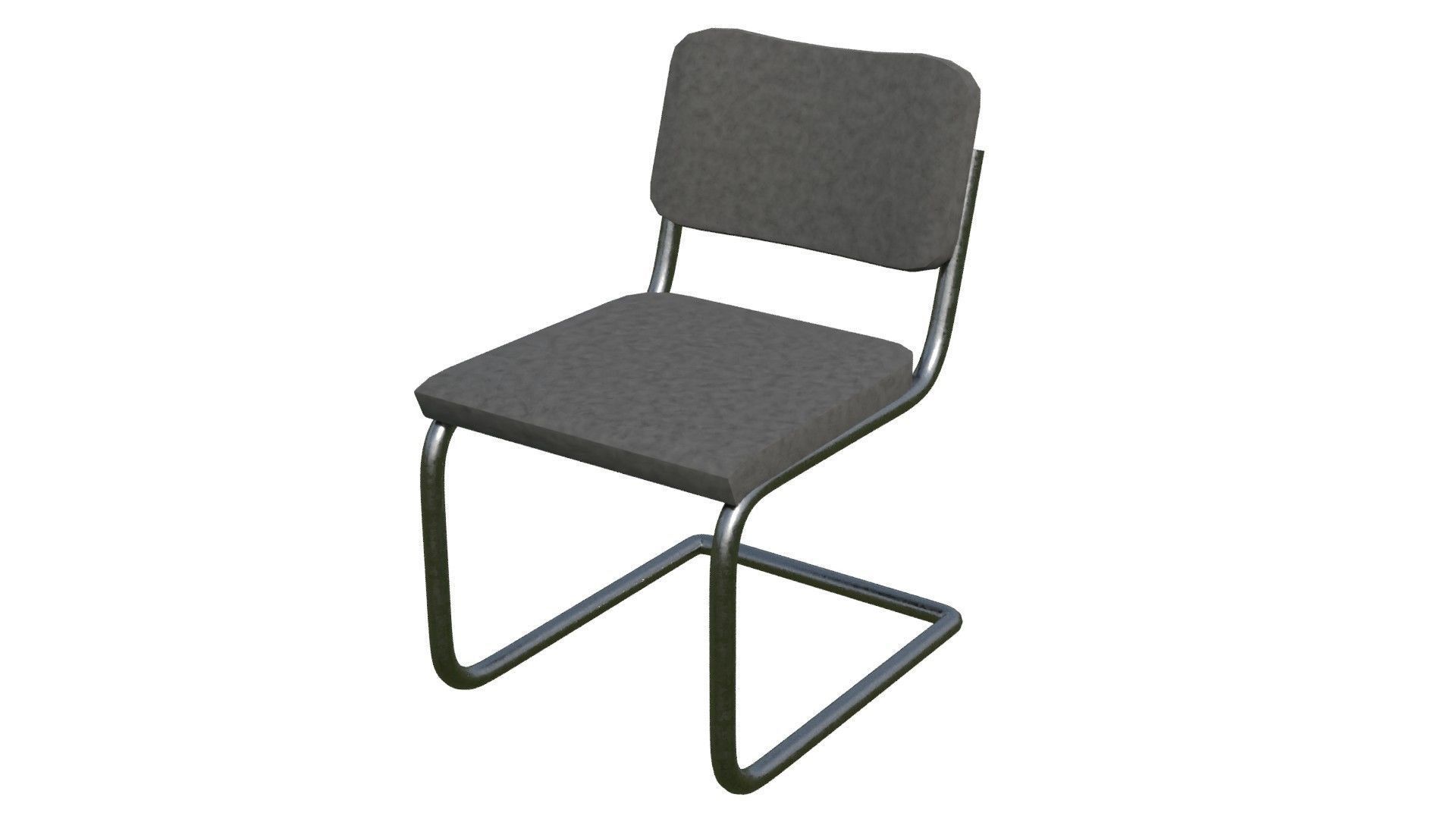 leather Cesca Side chair Low-poly 3D model_10