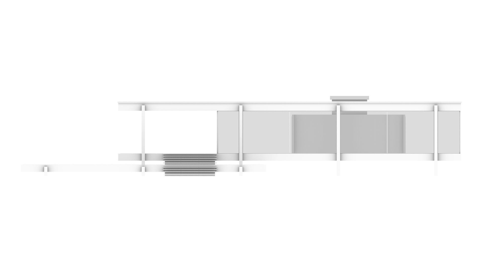 Farnsworth House 3d Architectural Model 3D model_8