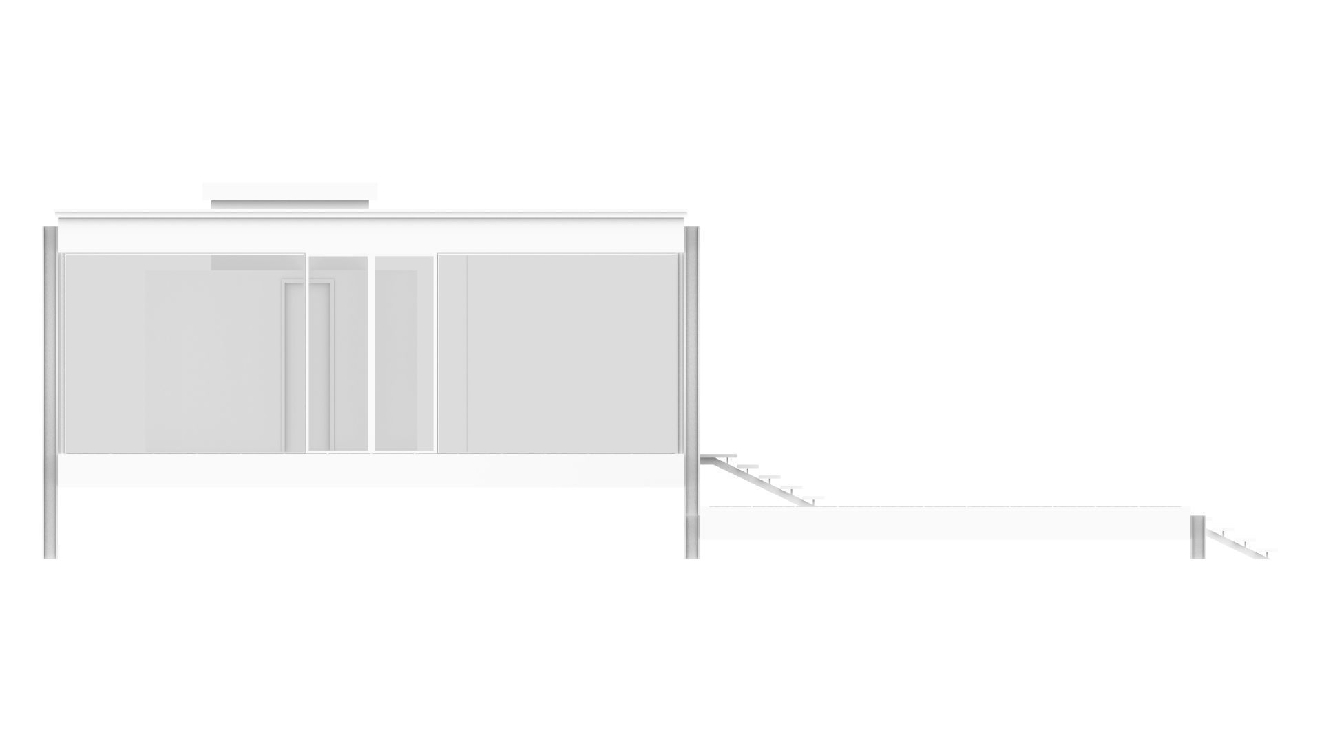 Farnsworth House 3d Architectural Model 3D model_10