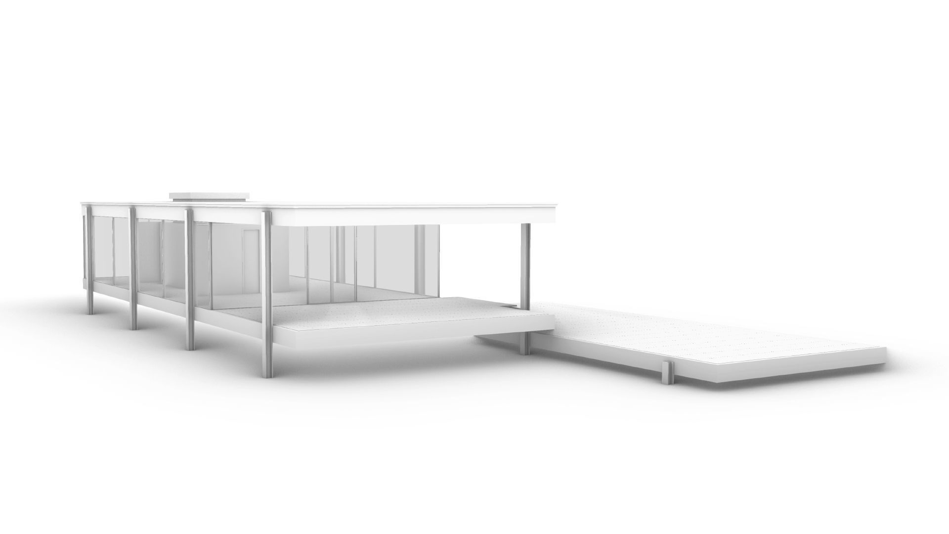Farnsworth House 3d Architectural Model 3D model_4