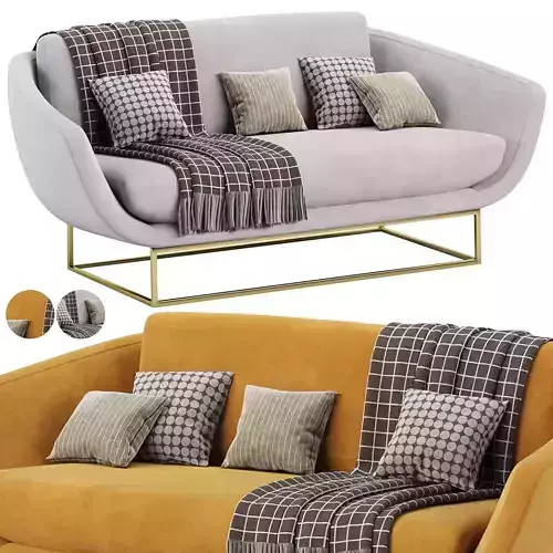 Beaumont Velvet Sofa  Lichen by JONATHAN ADLER