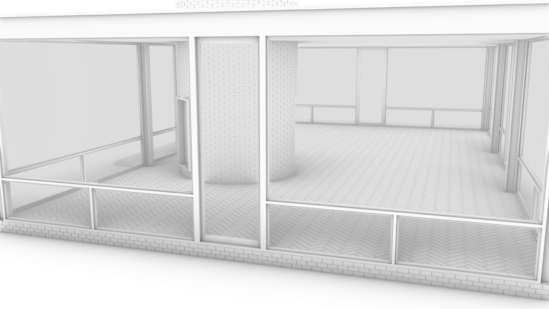 Glass House 3d Architectural Model 3D model_3