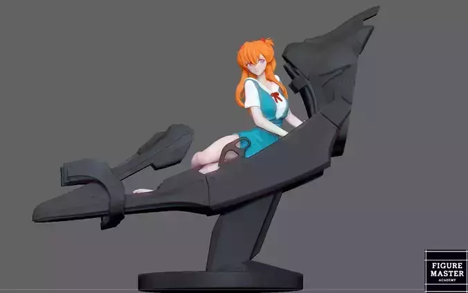ASUKA COCKPIT UNIFORM EVANGELION GIRL STATUE CUTE  ANIME
