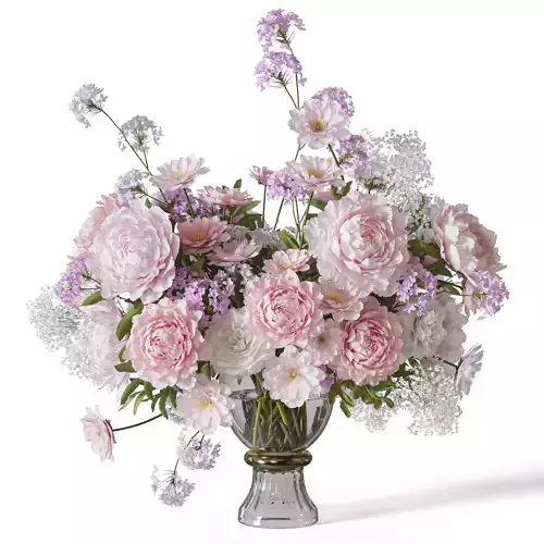 Flower Set 065 Peonies 3D model
