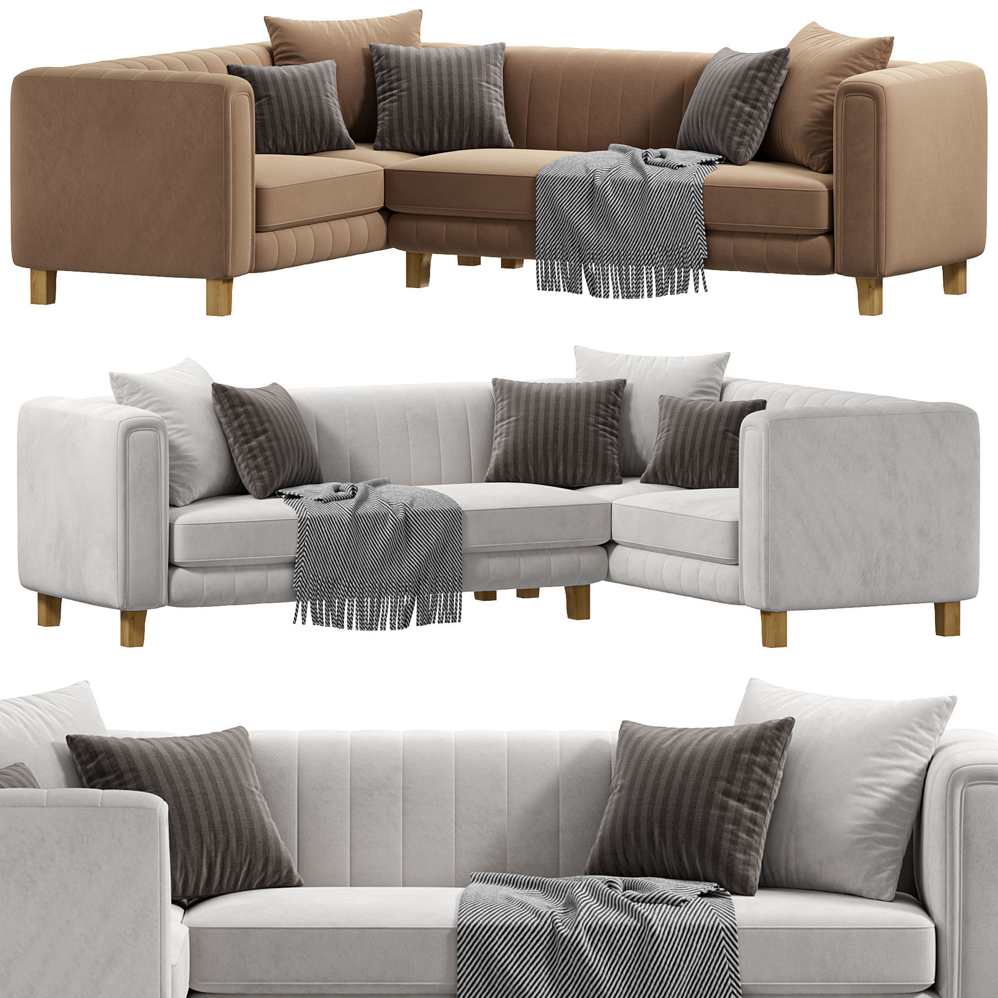 Fluted Isla Sofa By Sofology 3D model_1