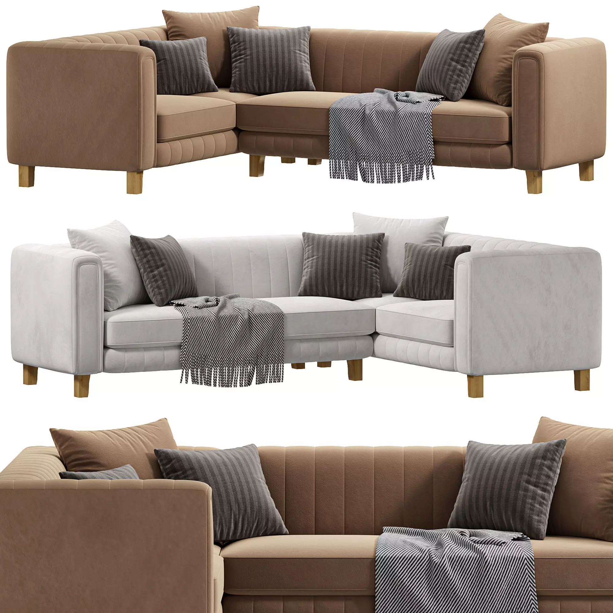 Fluted Isla Sofa By Sofology 3D model_0