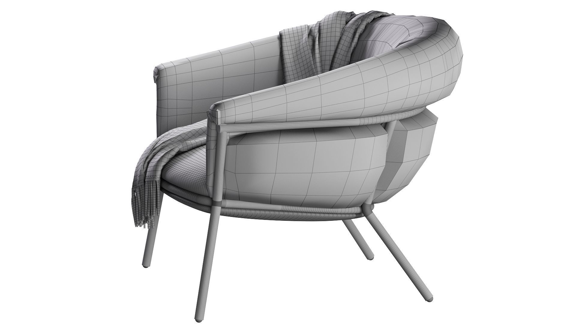 Grasso Armchair 3D model_11