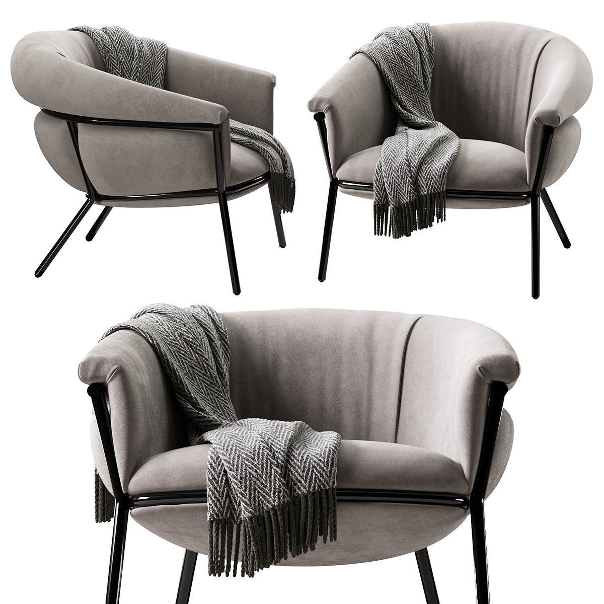 Grasso Armchair 3D model_14