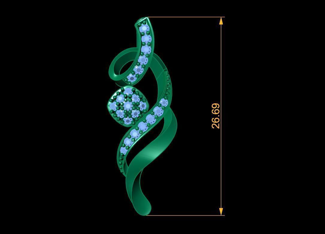 Stone Pendant 3D print model_3