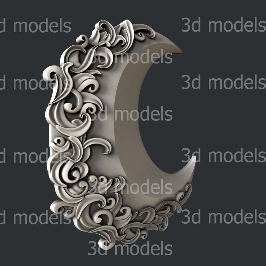 3d STL models for CNC or 3d printer moon P451 3D model 3D model_1