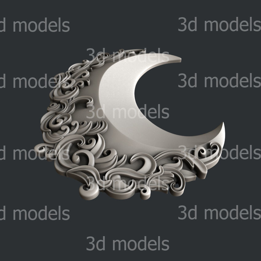 3d STL models for CNC or 3d printer moon P451 3D model 3D model_3