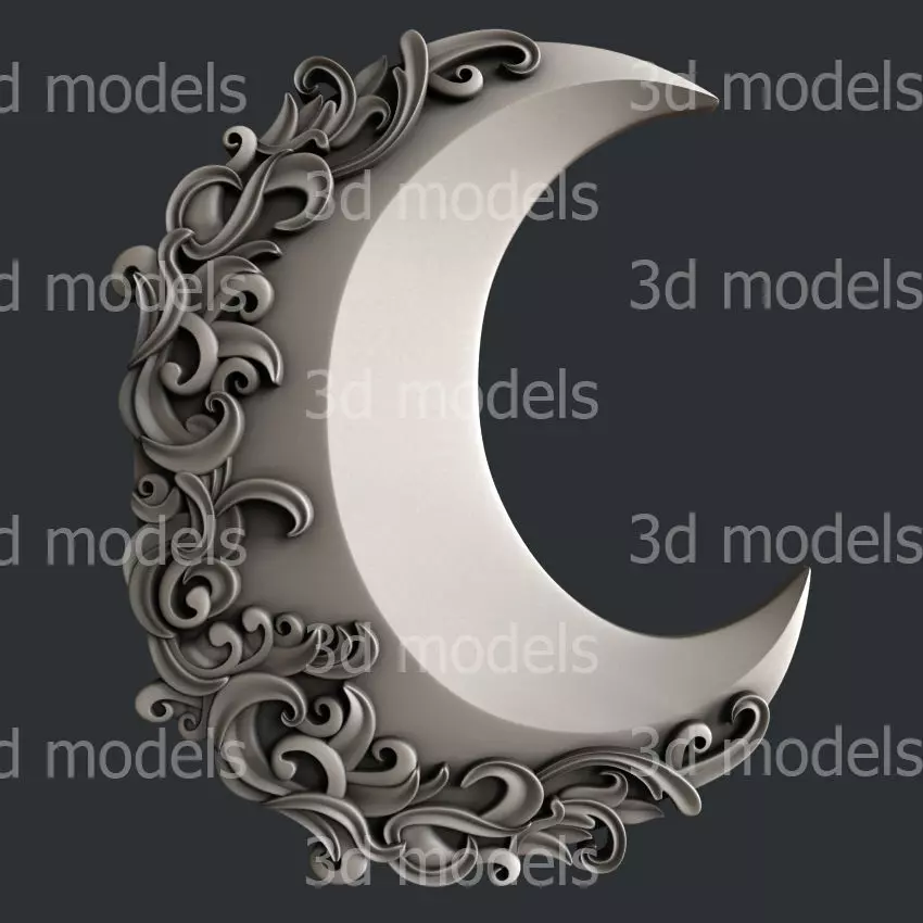 3d STL models for CNC or 3d printer moon P451 3D model 3D model_0