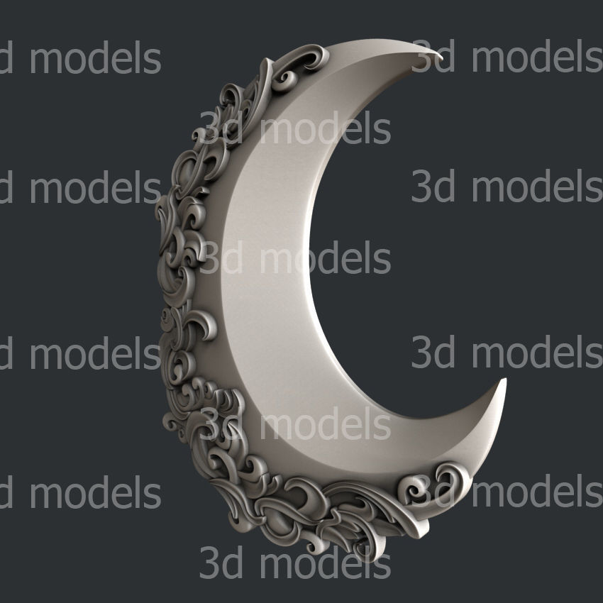 3d STL models for CNC or 3d printer moon P451 3D model 3D model_2