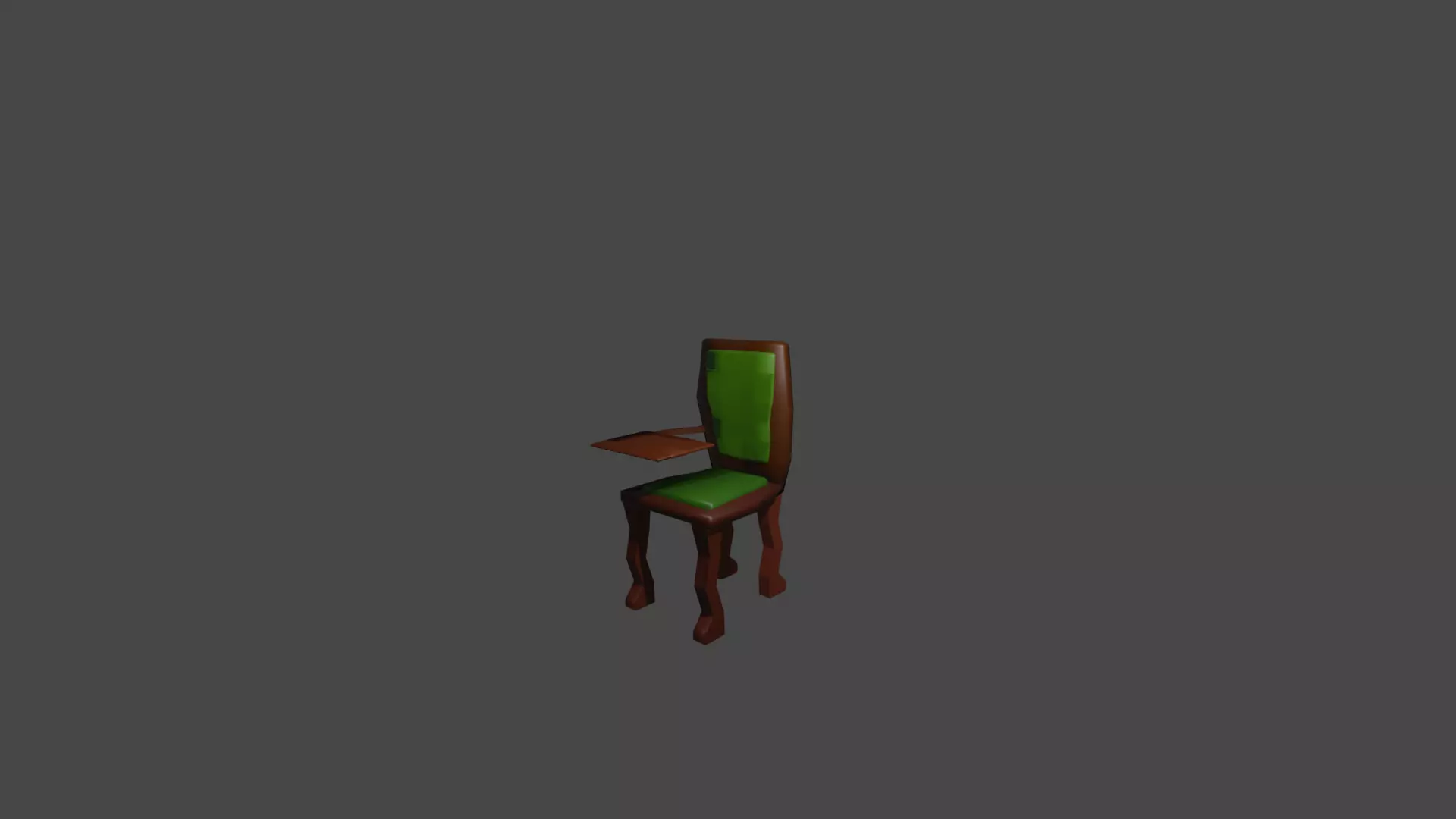 A chair with a table Free low-poly 3D model