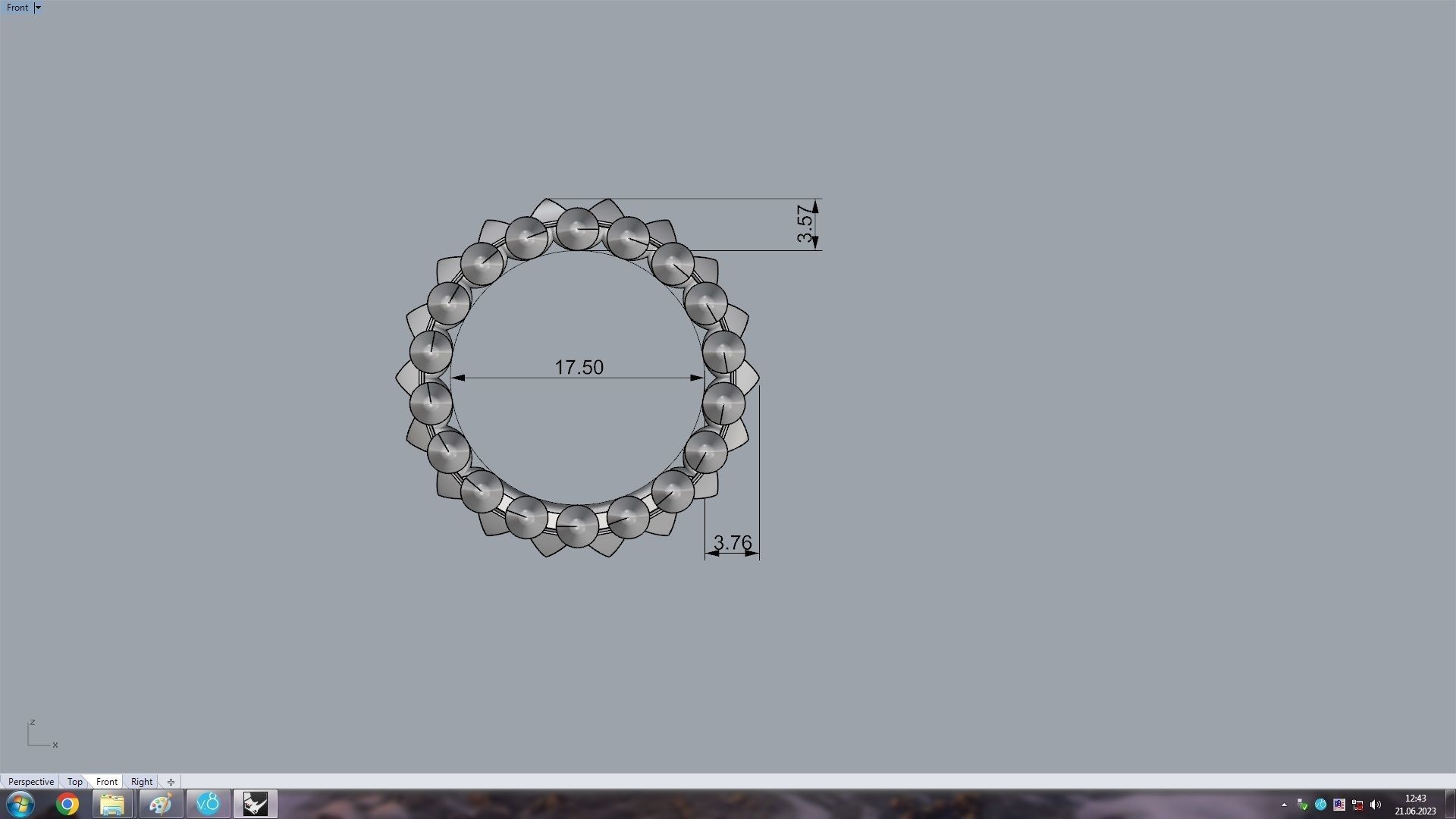 Clash  Ring   17 5 mm 3D print model_17