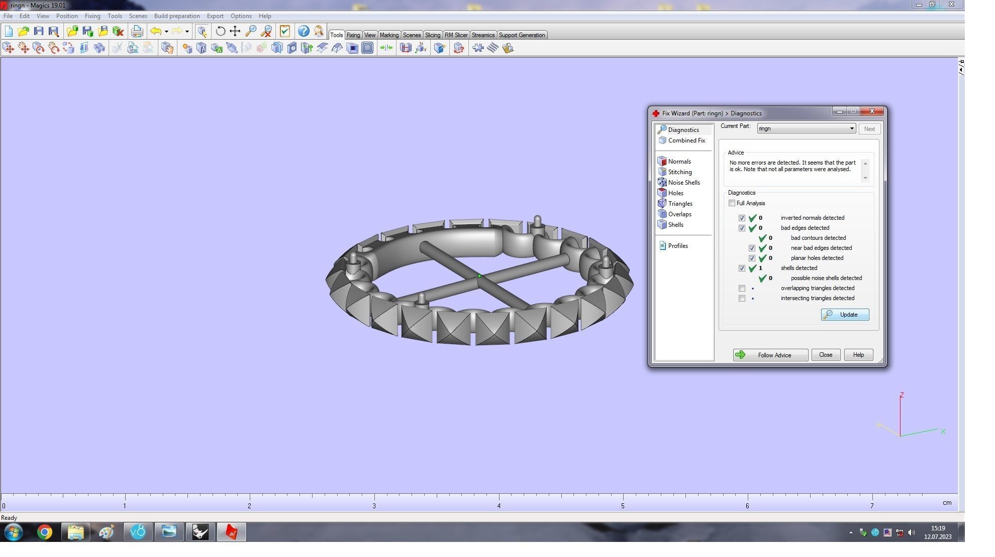 Clash Two Row Ring 17 5mm 3D print model_17