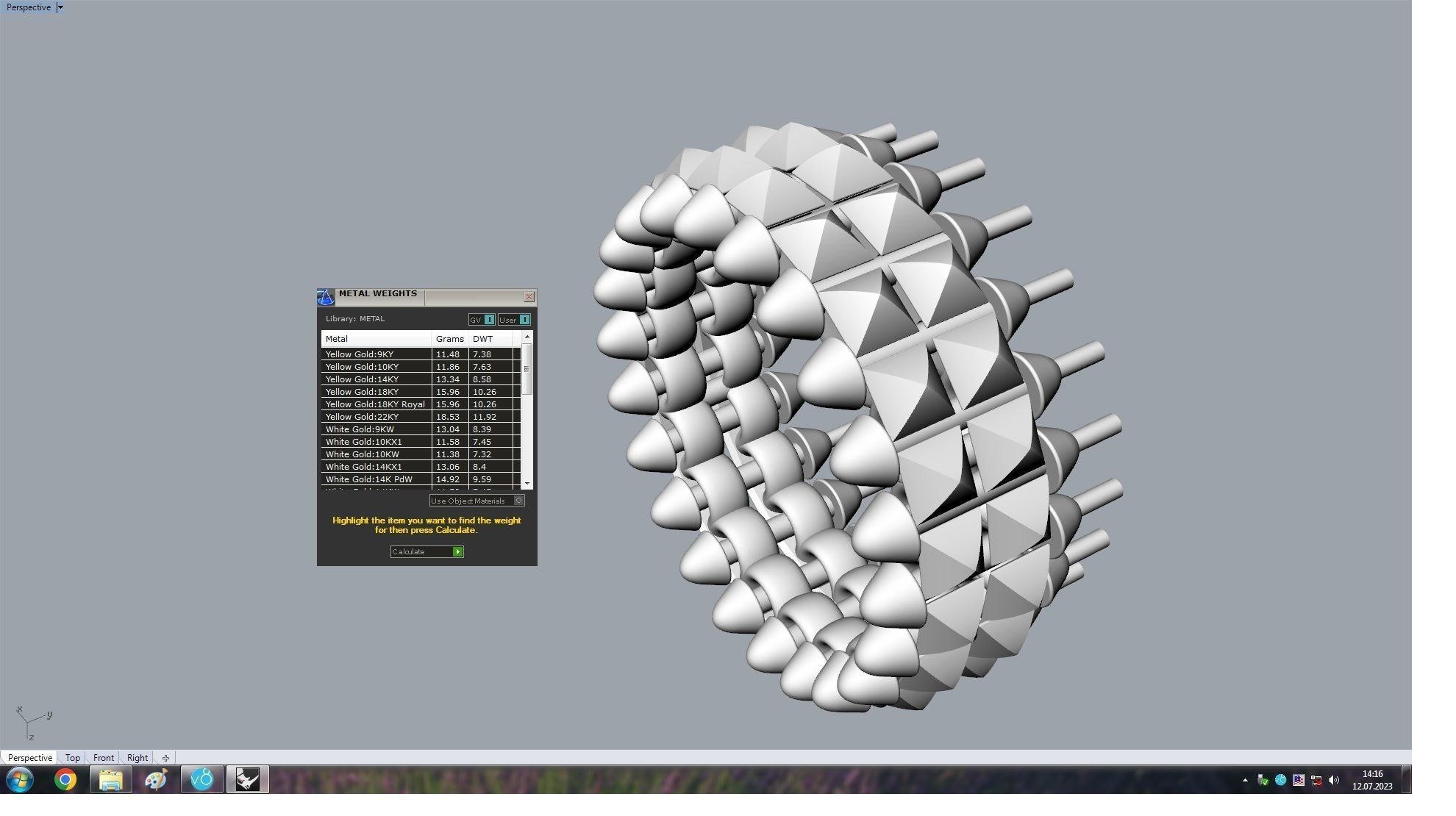 Clash Two Row Ring 17 5mm 3D print model_15