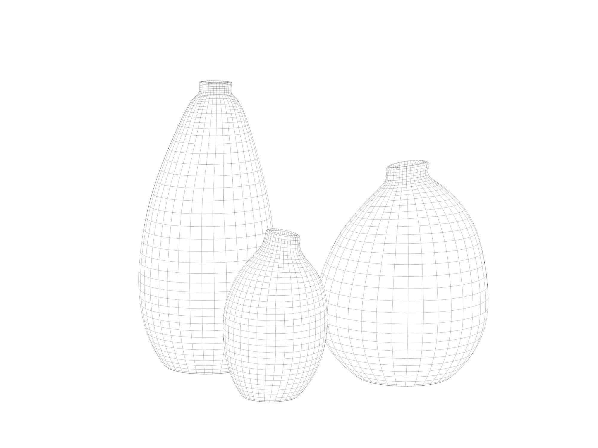 Vase Set 139 3D model_3