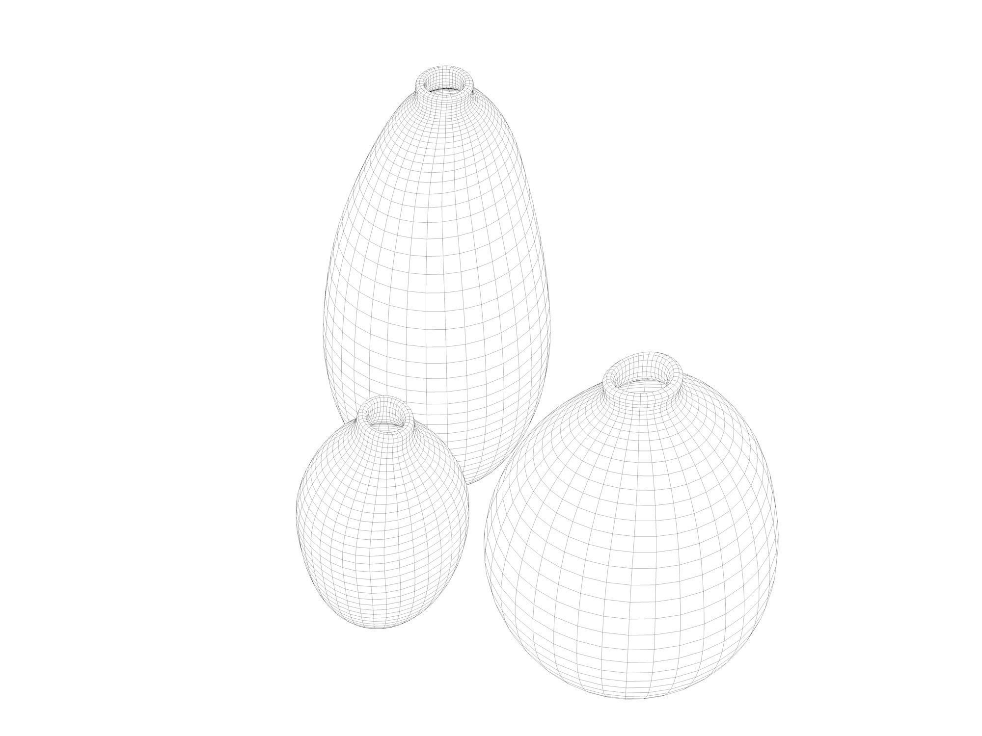 Vase Set 139 3D model_4