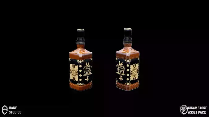 Vintage Drinks - Beverages - Classic Low-poly 3D model 2