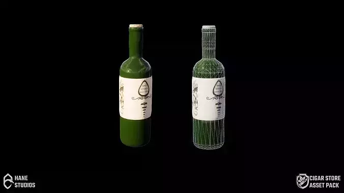 Vintage Drinks - Beverages - Classic Low-poly 3D model 4