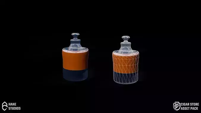 Vintage Drinks - Beverages - Classic Low-poly 3D model 5