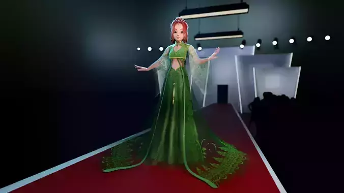 Girl character - Fully Rigged 3D model