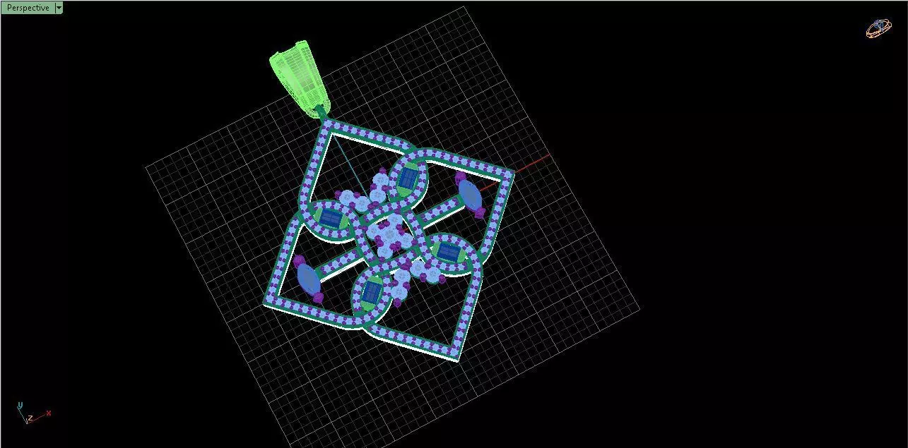 Kalpli Kare Kolye 3D model_0