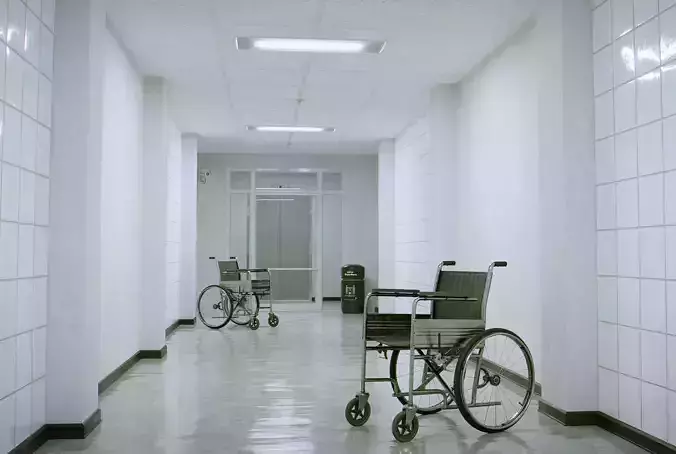 Hospital Corridor for Movies Low-poly 3D model