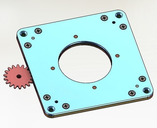 D70T8B4TY2 Motorized Manually open close shutter CNC machining  3D print model_22