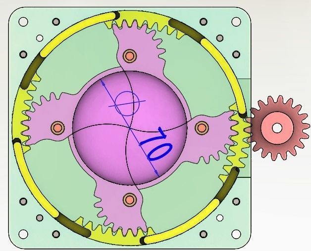 D70T8B4TY2 Motorized Manually open close shutter CNC machining  3D print model_12