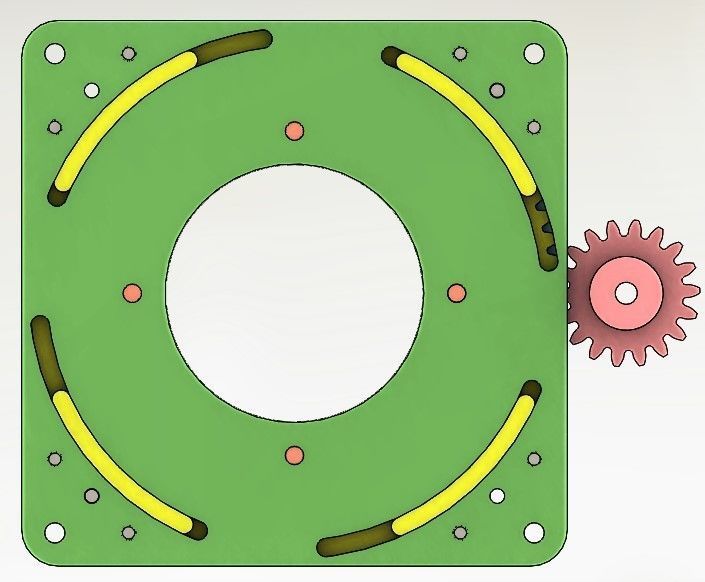 D70T8B4TY2 Motorized Manually open close shutter CNC machining  3D print model_23