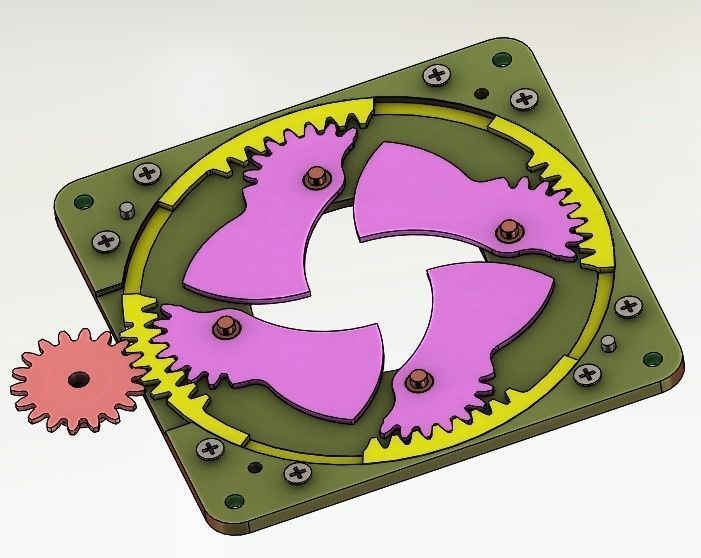 D70T8B4TY2 Motorized Manually open close shutter CNC machining  3D print model_20