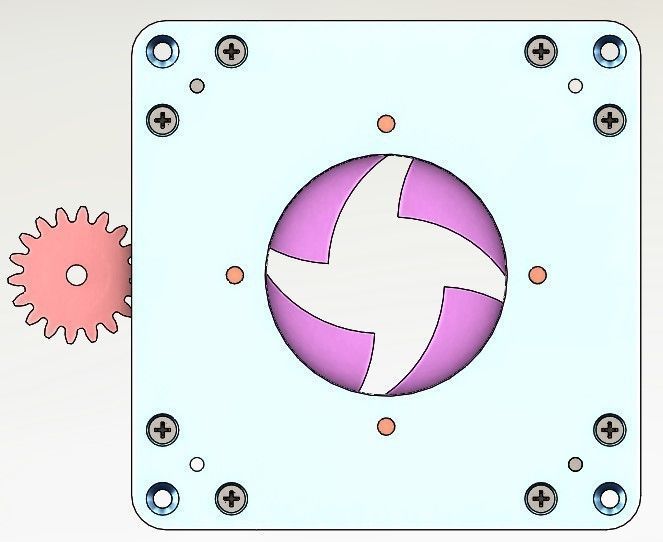 D70T8B4TY2 Motorized Manually open close shutter CNC machining  3D print model_19