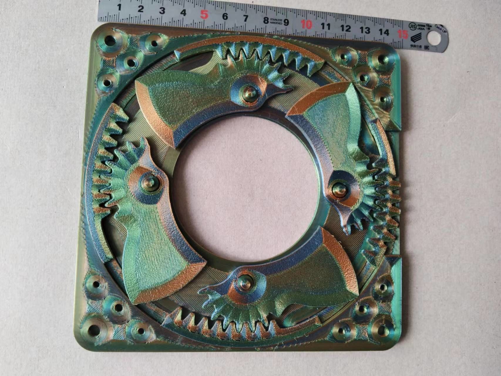 D70T8B4TY2 Motorized Manually open close shutter CNC machining  3D print model_3