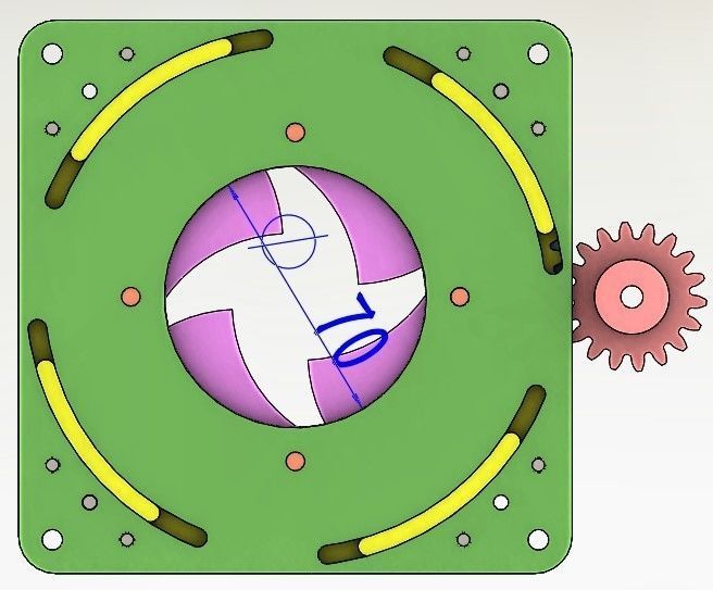 D70T8B4TY2 Motorized Manually open close shutter CNC machining  3D print model_17